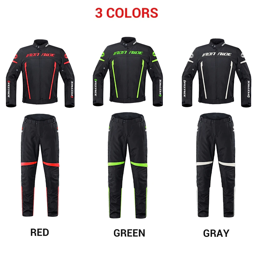 Motorcycle Jacket Waterproof Motorcross Jacket Pants Moto Jacket Windproof Riding Motorbike Clothes With Protective Gear M-3XL