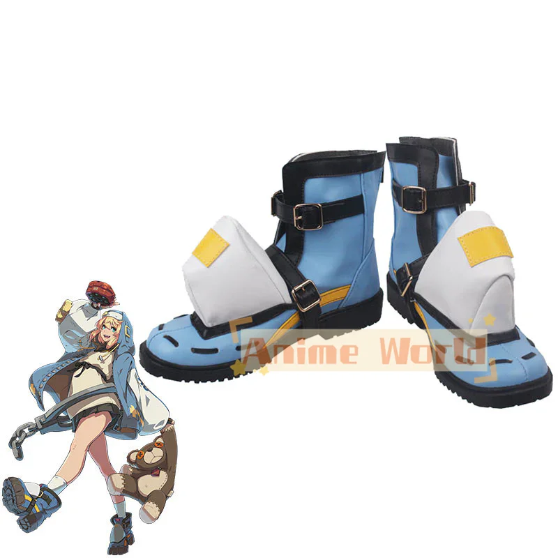 Strive Bridget Cosplay Shoes Halloween Carnival Boots Cosplay Prop Anime PU Leather Shoes Custom Made