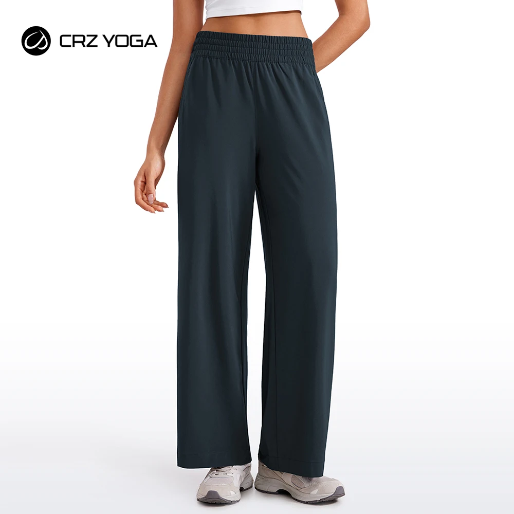 CRZ YOGA Lightweight Wide Leg Pants for Women 30