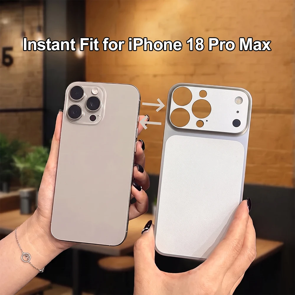For iPhone 15 Pro 12 14 16 13 Pro Max Ultra Thin Matte Backplate Sticker Instantly Turn Into 18 Pro Max Full Cover Camera Film