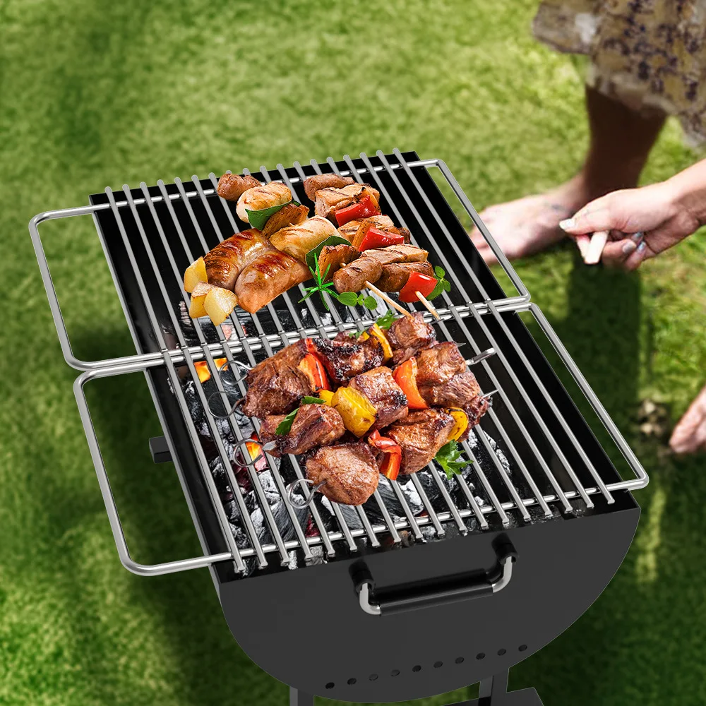Portable Multi-functional Foldable Steel Modern Charcoal Grill for Outdoor Camping Barbecue & Backyard Use