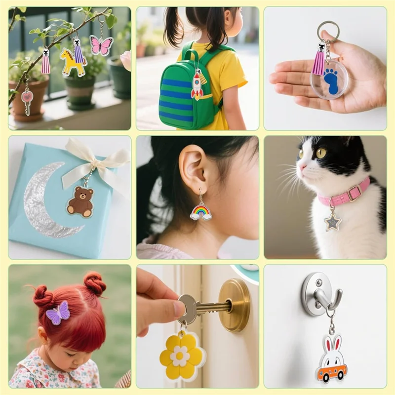 مجموعة أوراق VELIF-Shrinky-Dink (186 قطعة)، مجموعة سلسلة مفاتيح مكونة من 25 ورقة من صفائح Shrinky، ورق بلاستيكي منكمش، شرابات للمشروعات اليدوية
