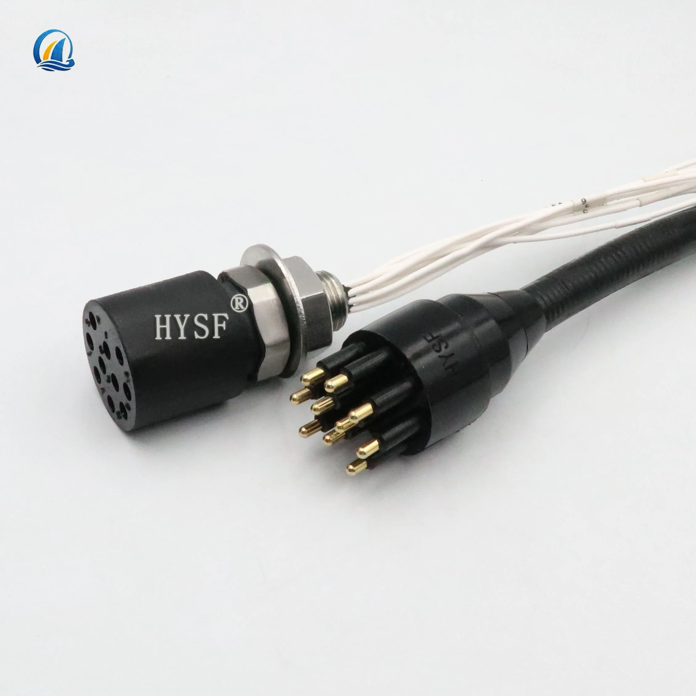 Pluggable Wet IP69k Watertight Subsea Robot Cable BH10F IL10M 10pin Marine Rov Underwater Bulkhead Subconn Connector