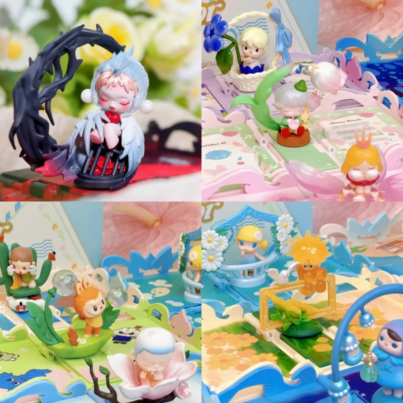 

Original Dimoo Gift For You Series Blind Box All Star Labubu Molly Pucky Skullpanda Kubo Zsiga Scene 3d Greeting Card Gift Toy