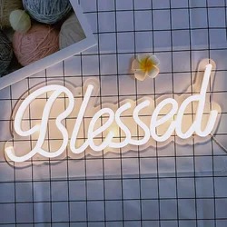 Blessed Neon Sign, LED Neon Light For Wall Art, Nice LED Neon Night Signs For Bedroom, Wall, Office Decor, Party, Gift