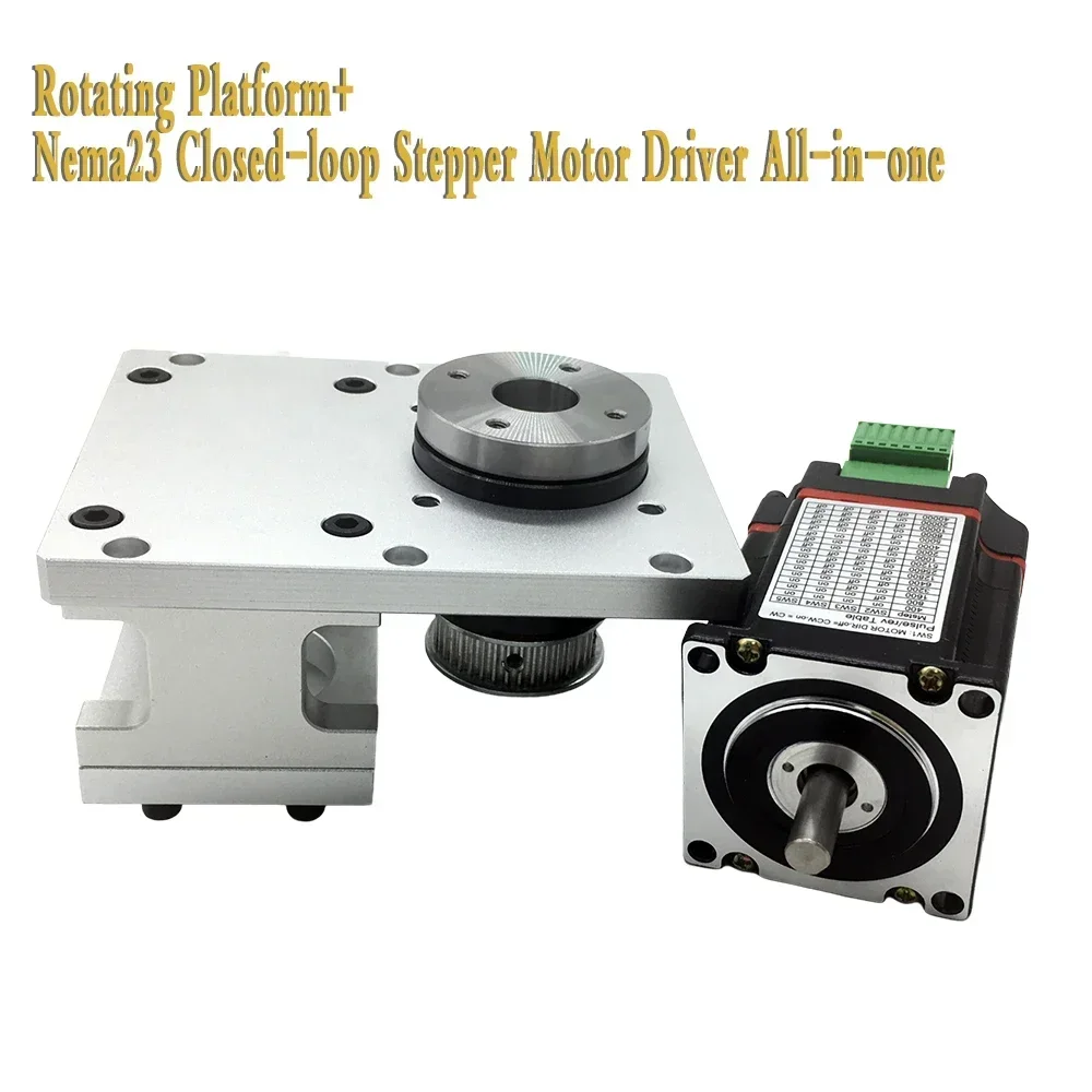 Imagem -02 - Rotating Platform Cam Indexer Tabelas de Corte 360 Graus Mesa Giratória Elétrica Eixos Eixos Stepper Servo Motor Kit