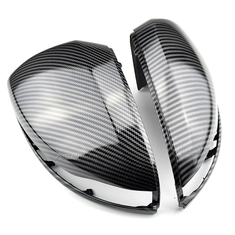 Side RearView Mirror Cover Caps Carbon Fiber Pattern For Mercedes-Benz C S E GLC W205 W253 W222 W213 W238 X253 2016-2020 LHD