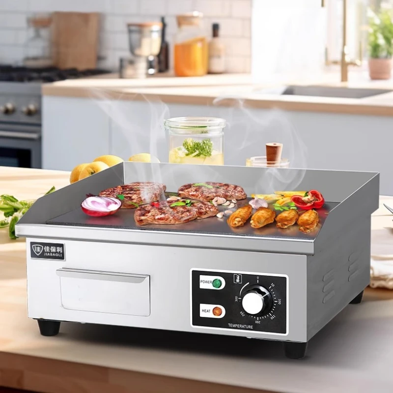 

Commercial electric grilling furnace teppanyaki machine thickened grilling plate free temperature control pancake machine