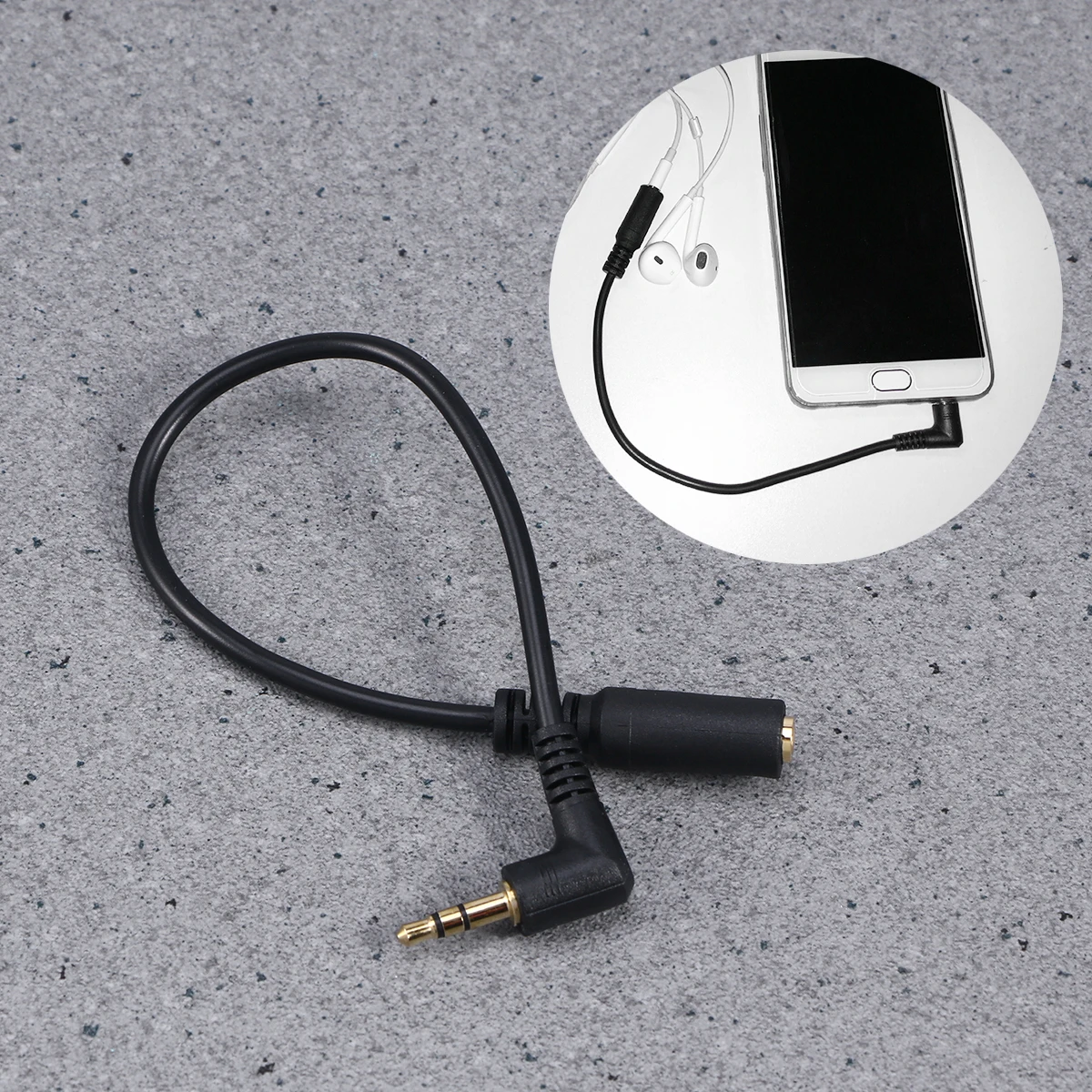 

3pcs 3.5Mm Bend Male To Female Aux Headphone Audio Adapter For Devices Tpe Durable Stereo Sound Aux Extension Cable