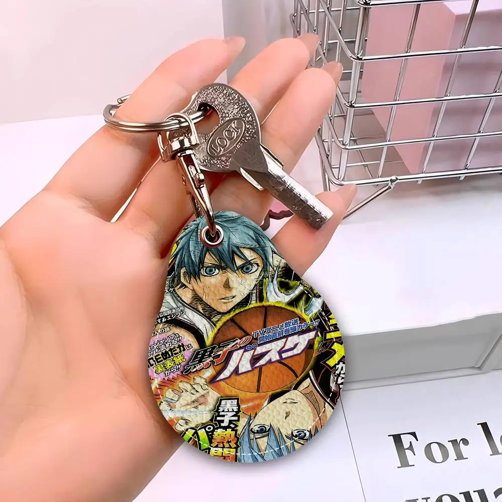 Anime Kurokos Basketball Creative Cartoon Pattern Sensitive Access Card Protective Sleeve Keychain Fashion Decorative Pendant