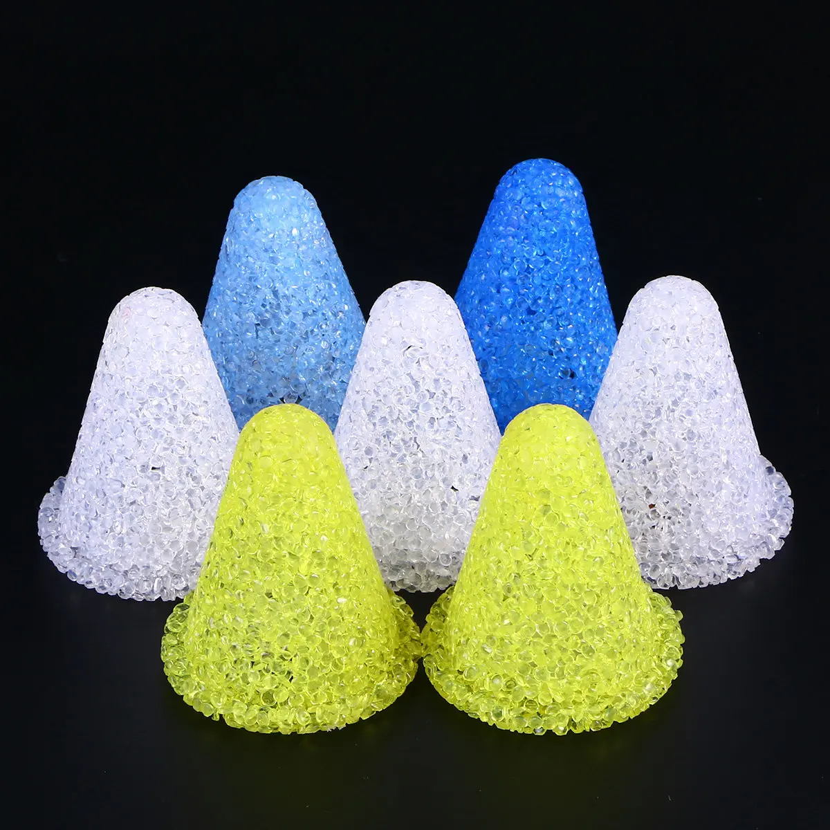 

10 шт. Радужные светодиодные конусы для спортивных тренировок, из твердого пластика, высокой видимости, для улицы, поля, спортзала, полосы препятствий, футбола, регби