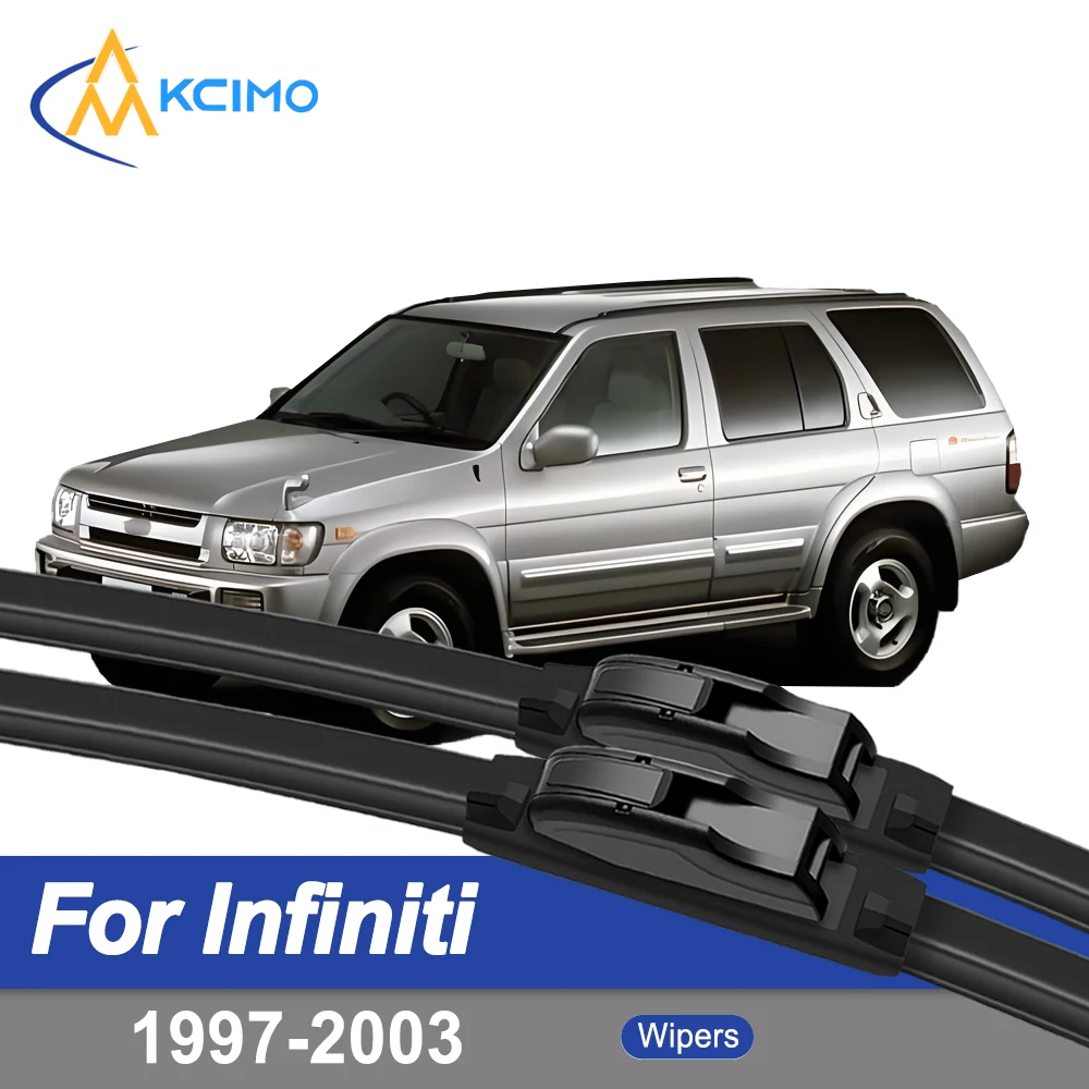 

Premium Rubber Durable Silent Windshield Wiper Blades 2pcs for Infiniti QX4 Nissan Pathfinder 1997-2003 Terrano Regulus