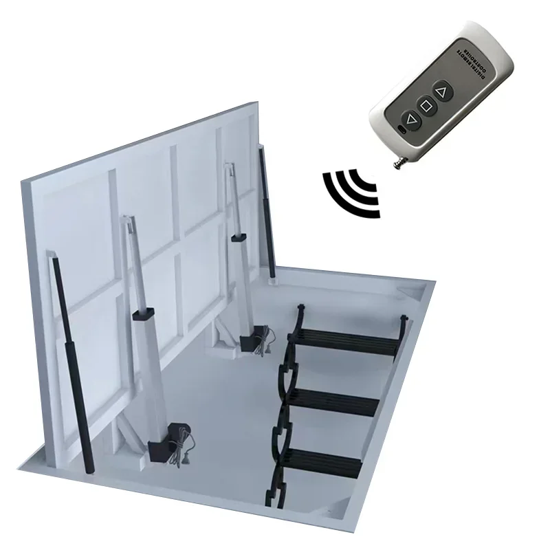 for Electric Door Basement Cellar Hidden Door Intelligent Wireless Control Remote Control Ceiling Hatch Custom