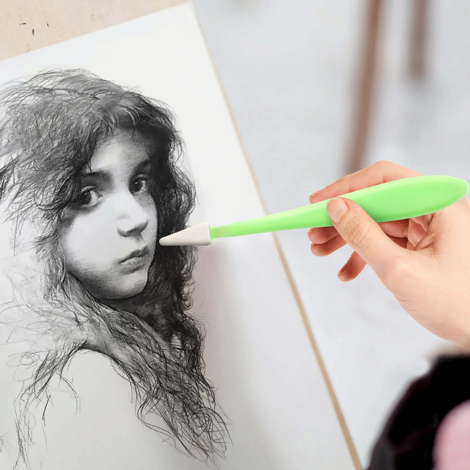 40Pcs Drawing Eraser Sponge Heads Replaceable Blending Tools for Sketching Precision Control Art Supplies Artists Use