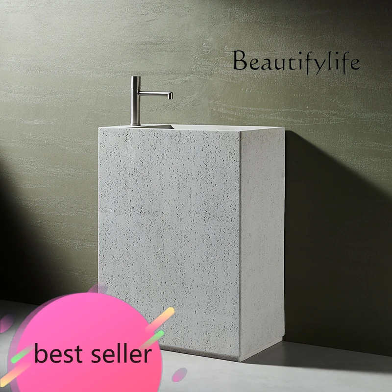 NEW Cement column basin bathroom floor-to-ceiling facial wash home hotel simple outdoor