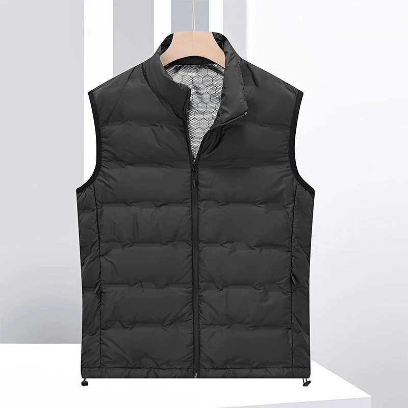 الشتاء أسفل سترة رشاقته في الهواء الطلق ركوب يندبروف السترات الدافئة الرجال الوقوف طوق الجرافين الذاتي التدفئة يندبروف أكمام جيليه