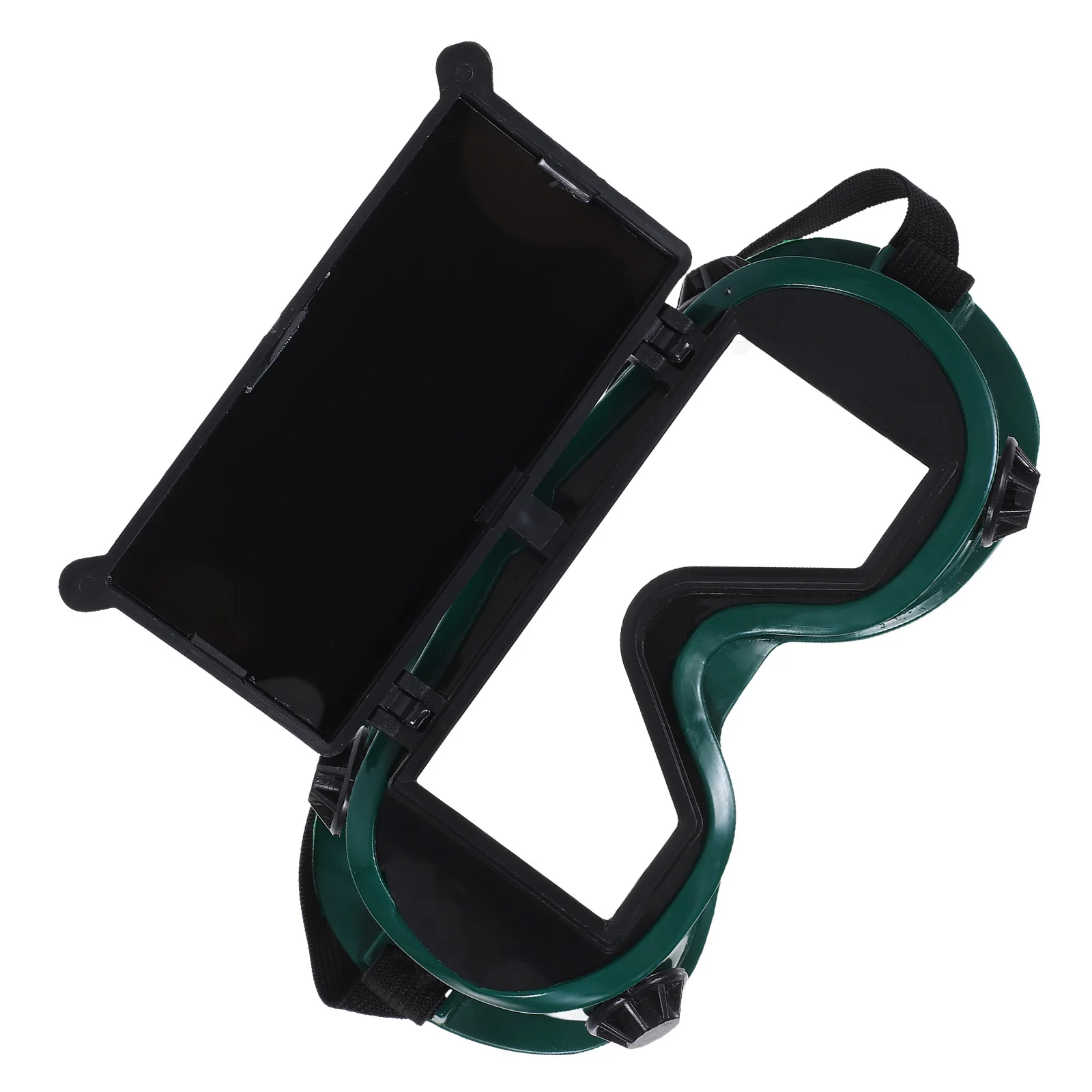 

Welding Goggles Flip Cover Design Anti-Scratch Adjustable Strap Soft Frame Protective Glasses for Welding Soldering Grinding