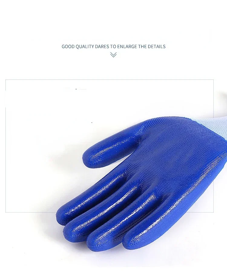 Construction Dipped Gloves Durable Waterproof Non-Slip Gardening Flower And Tree Protective Gloves