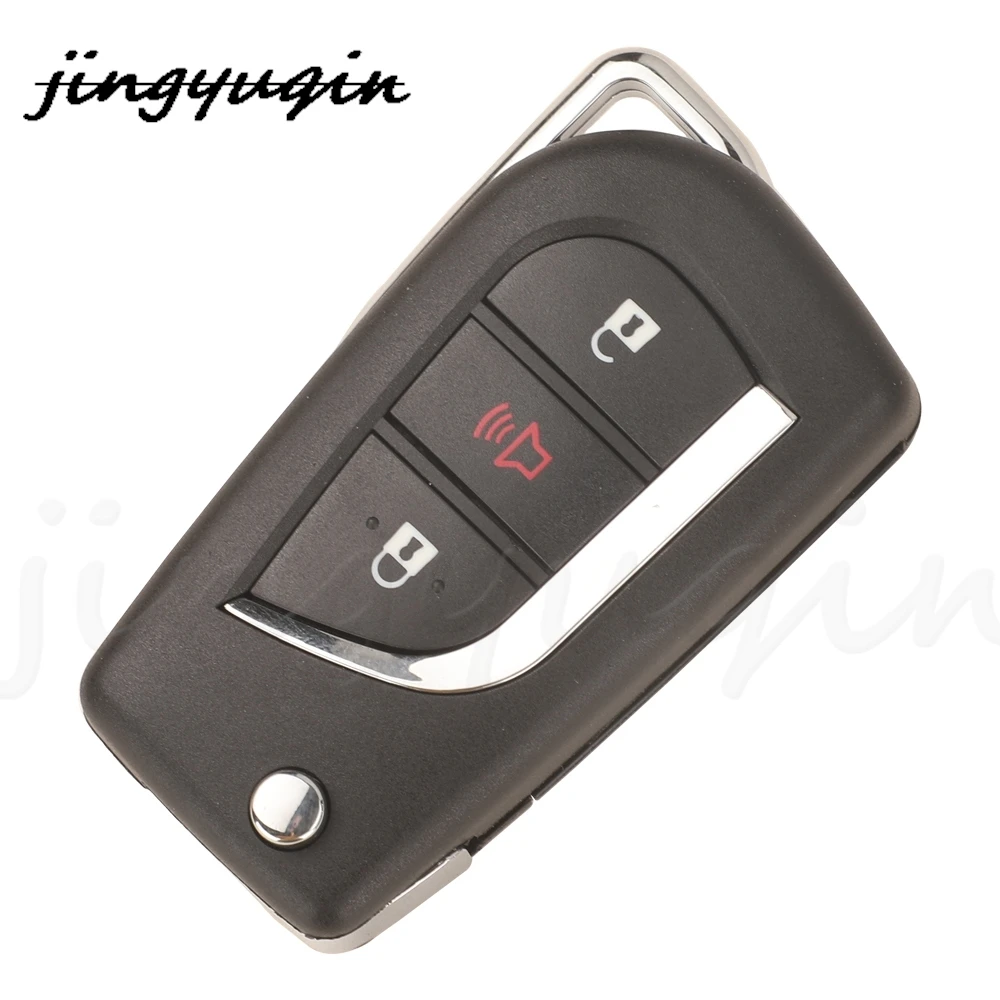 Jingyuqin GQ4-73T HYQ12BFA 3BTN Flip pilot z kluczykiem samochodowym 314MHZ FSK H (8A) Chip do Toyota RAV4 Camry Corolla 2015 - 2021