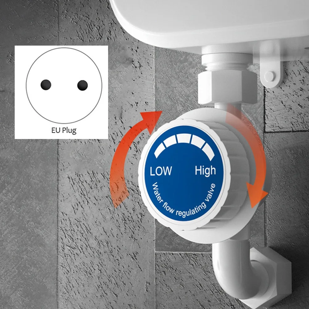 Calentador de agua instantáneo ducha 220V grifo de baño calentador de agua caliente 3500W pantalla Digital enchufe de la UE