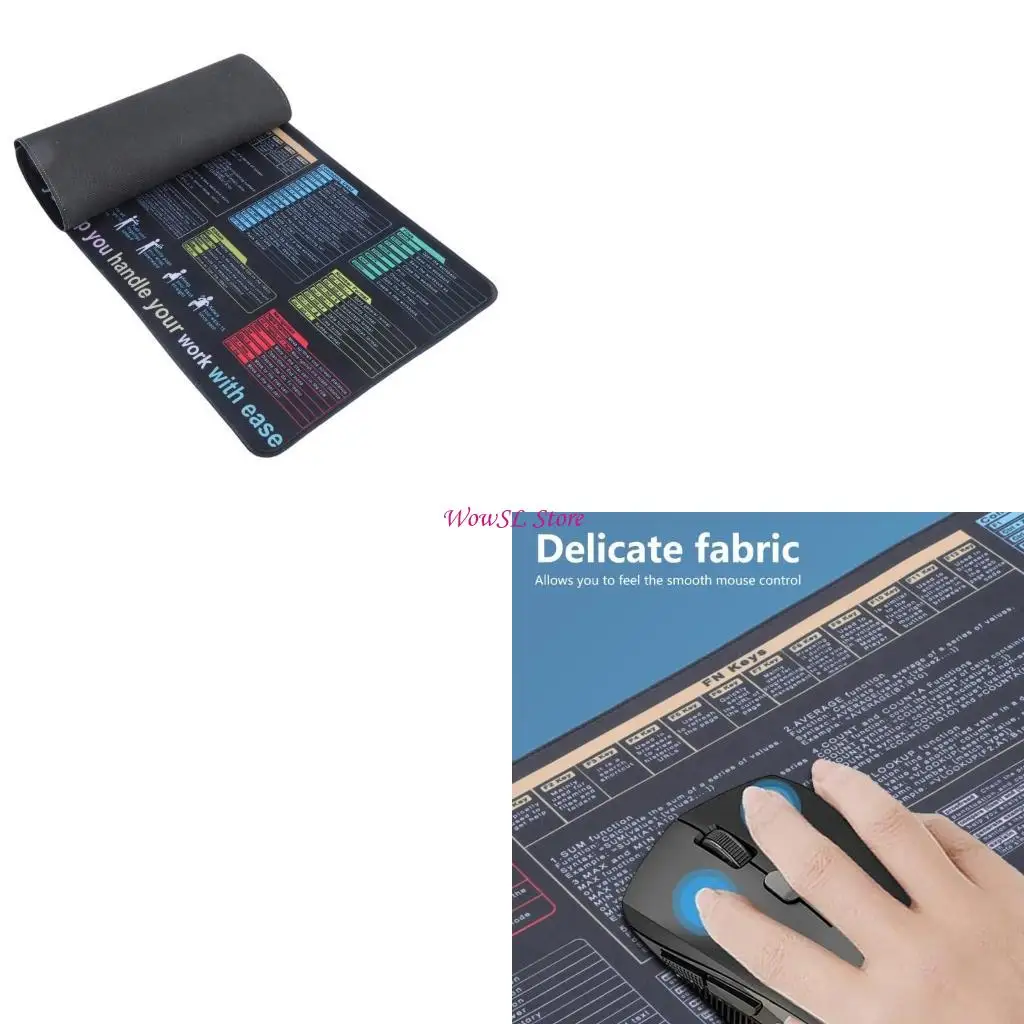 

Waterproof Excels Word Cheats Sheet Desk Pad with NonSlip Surfaces for Office HX5E