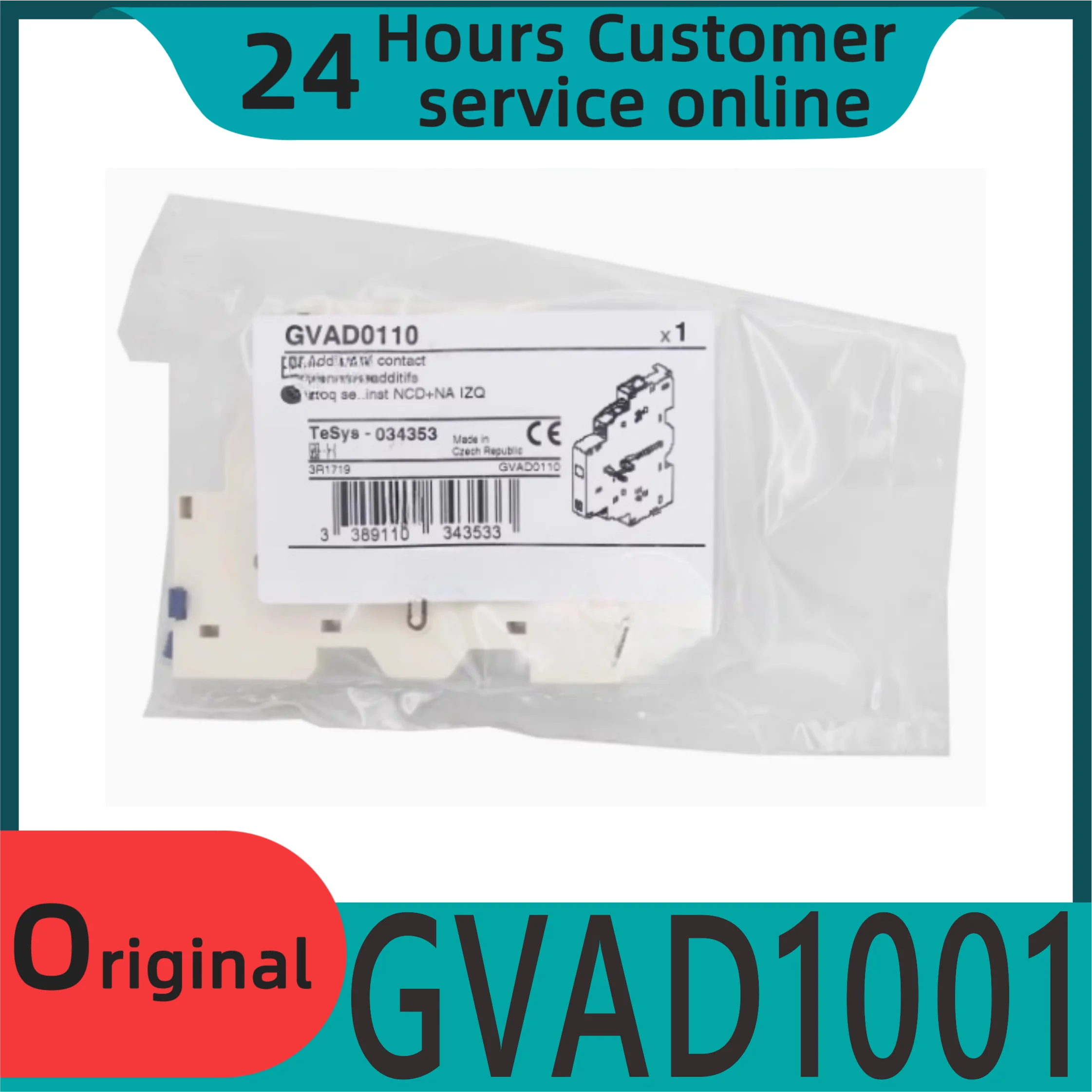 

New original GVAD1001 motor circuit breaker auxiliary contact GV-AD0110 GV GVAD1010