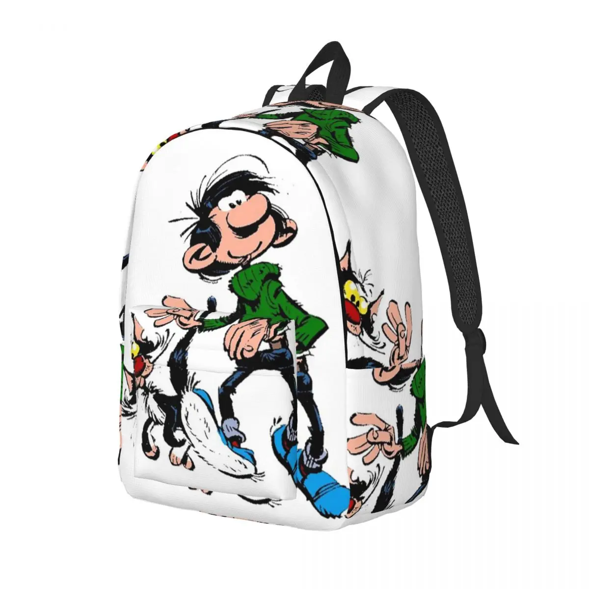 

Gaston Lagaffe Backpack Daypack Large Capacity Kids BookBag School Bag Shoulder Bags for Boys Girls