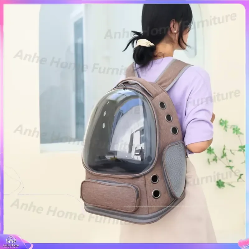 Breathable Space Capsule Pet Backpack Large Portable Cat Carrier Bag Panoramic Window Outdoor Travel Dog Puppy Hiking