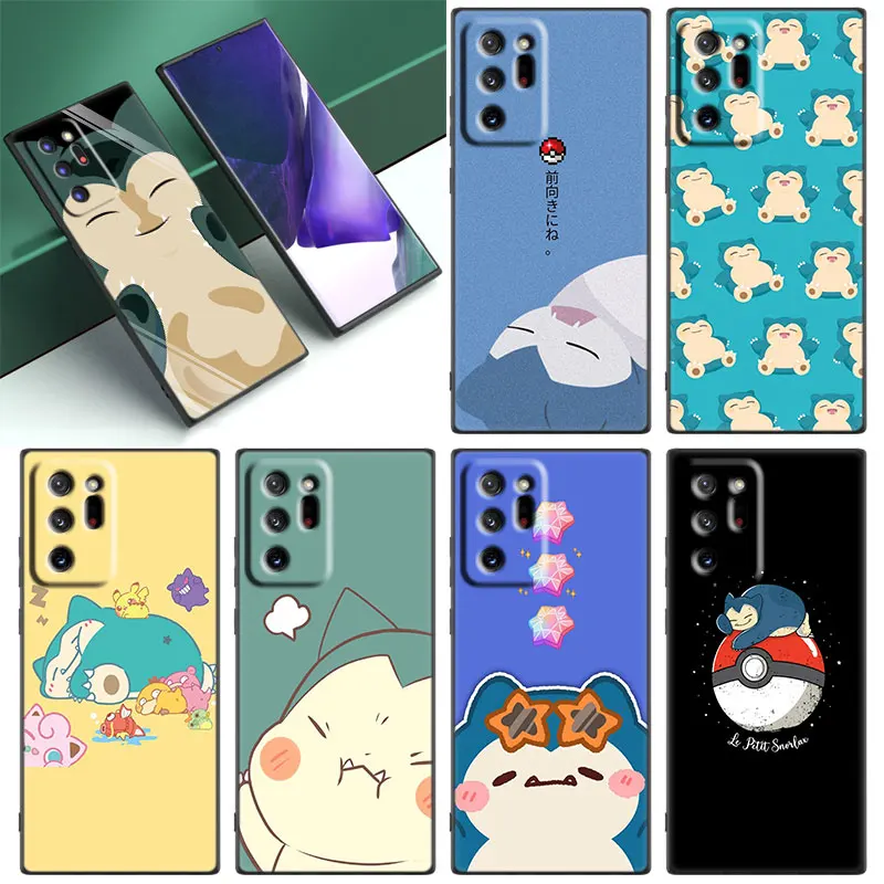 Snorlax Pokemon Case For Samsung Galaxy M13 M04 M53 M52 M51 M42 M33 M32 M11 M12 M21 M22 M23 M31S M30S Note 10 Plus 20 Ultra