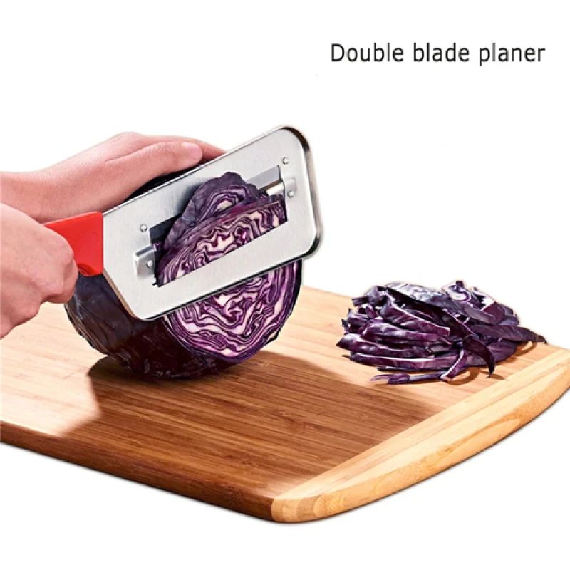 Cabbage Slicer Knife Stainless Steel Double 2 Slice Blade Slicing Kitchen Knife Fish Scale Cleaner Knive Cabbage Slicer