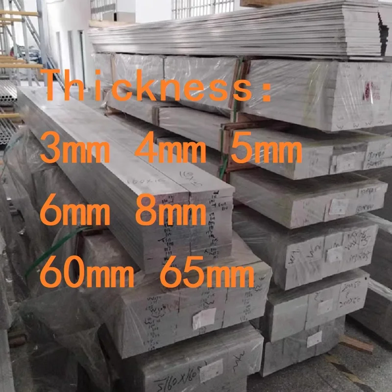 Thickness 60mm 65mm Aluminum Flat Bars Length 100 200 250 300 500mm Aluminum Plates Sheet