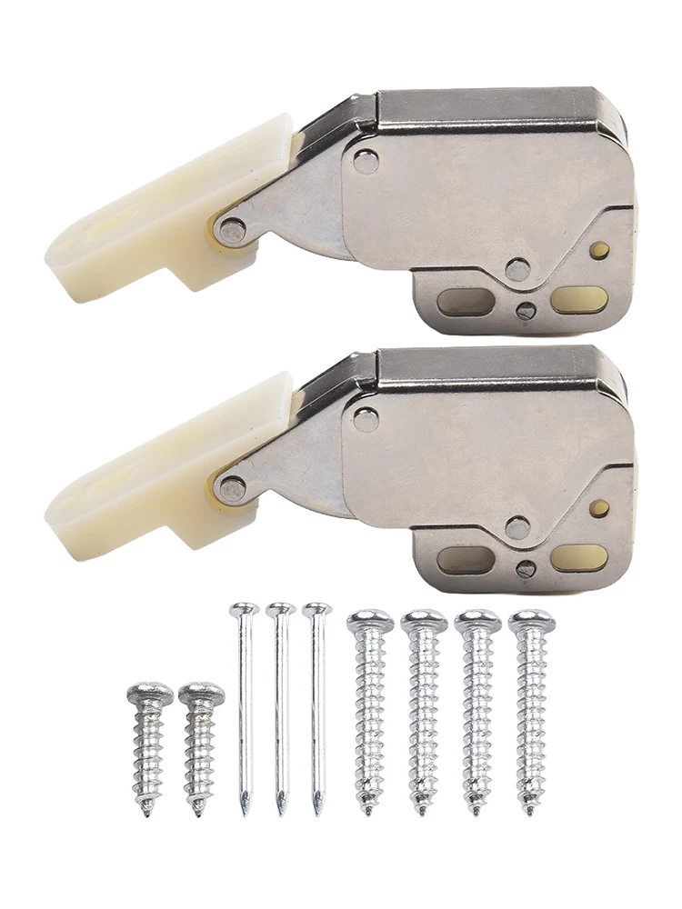 For Cabinet Cupboard Snap Lock Snap Lock 2 Sets Automatic Spring Cold Rolled Steel + Nylon Flexible Modern For