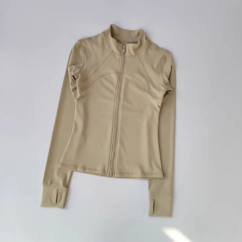 Damen-Sportjacke mit langen Ärmeln, schnelltrocknend, lässig, für Fitnessstudio, Workout, Fitness, Laufen, Training, Fitnessjacke, Sweatshirt – Detail 9
