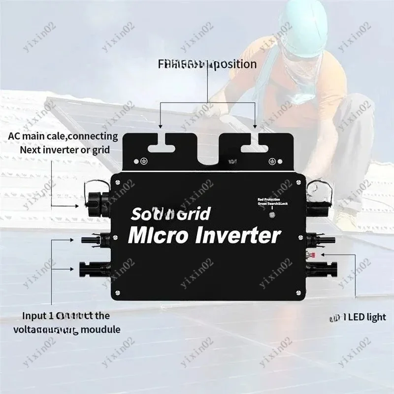 800W IP66 Waterproof MPPT Solar Micro-Inverter - Single & Three Phase PV Converter