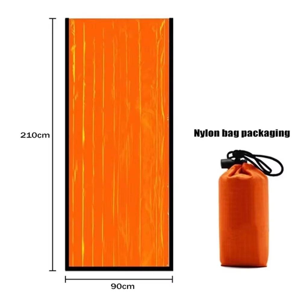 Emergency Sleeping Bag Ultra Waterproof Mylar Thermal Blankets Lightweight Survival Sleeping Bag Keep Warm for Camping Hiking image 4