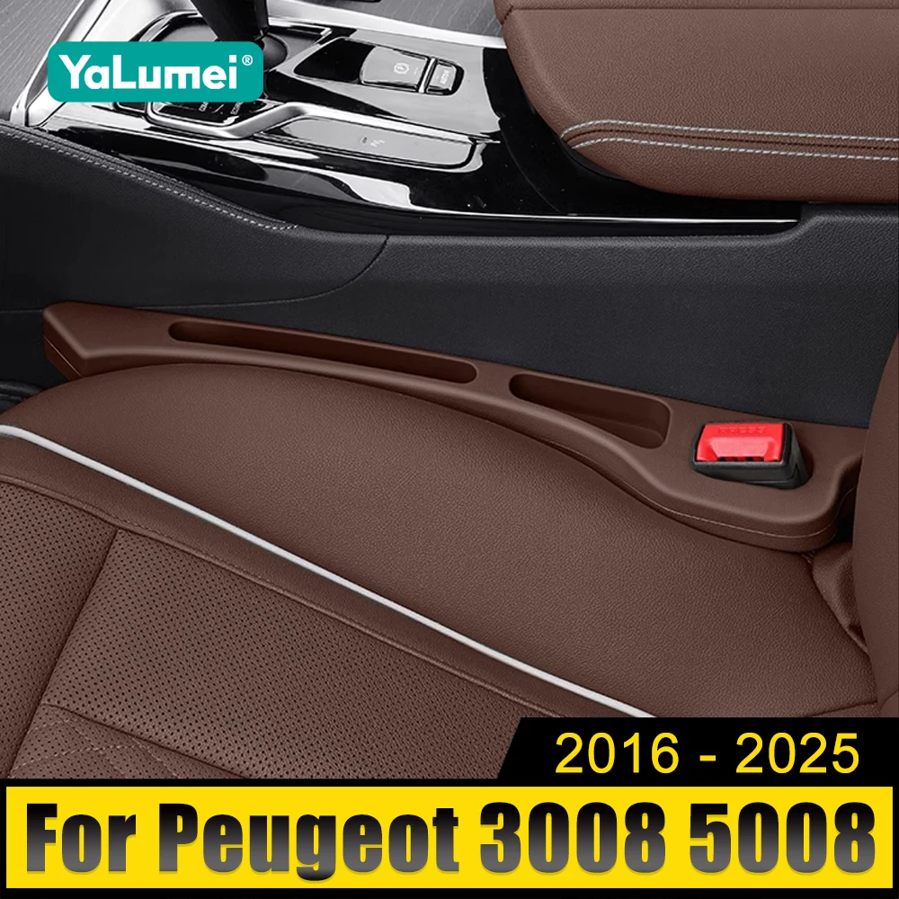 

For Peugeot 3008 5008 GT 2016 2017 2018 2019 2020 2021 2022 2023 2024 2025 Hybrid Car Seat Leak Proof Strip Side Seam Organizer