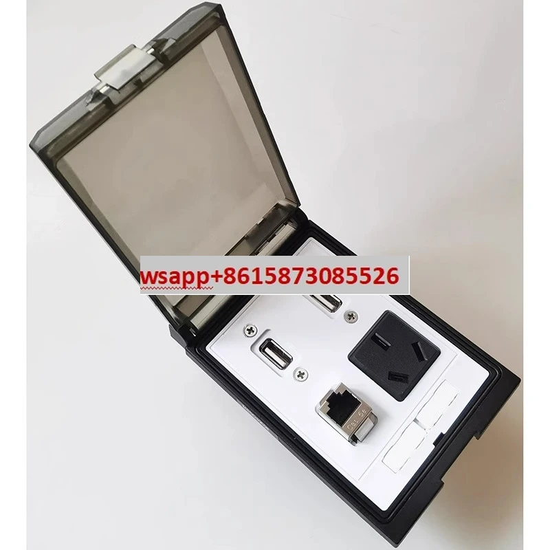 

MSDD30606 Комбинированная розетка для станков, двойной сетевой порт USB, треугольная вилка национального стандарта RJ45