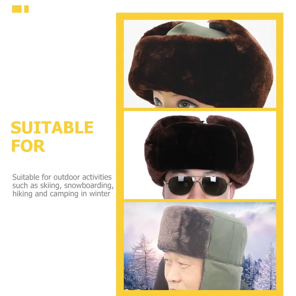 

Thick Warm Winter Earflap Cap Windproof Ski Cap For Outdoor Protection Face Neck Head Anti-Freeze Gift For Family Friends 2024