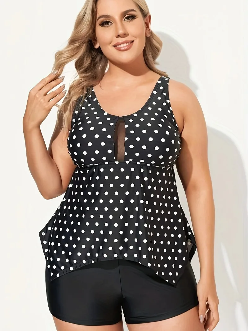 2025 Plus Size One-piece Swimsuit 0XL-5XL Sexy Cross Border Model Real Shot Deep V Collar Bathing Suit Women  Plus Size Swimwear