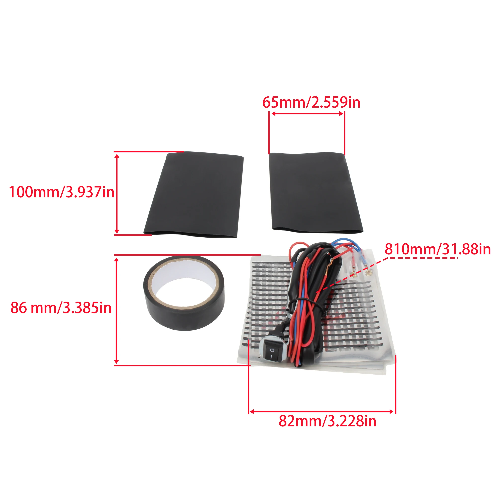 Motorcycle 12V Heated Grips Electric Heating Handle Kit Winter Temperature Adjustment Hand Heated Grips Motorbike Universal Part