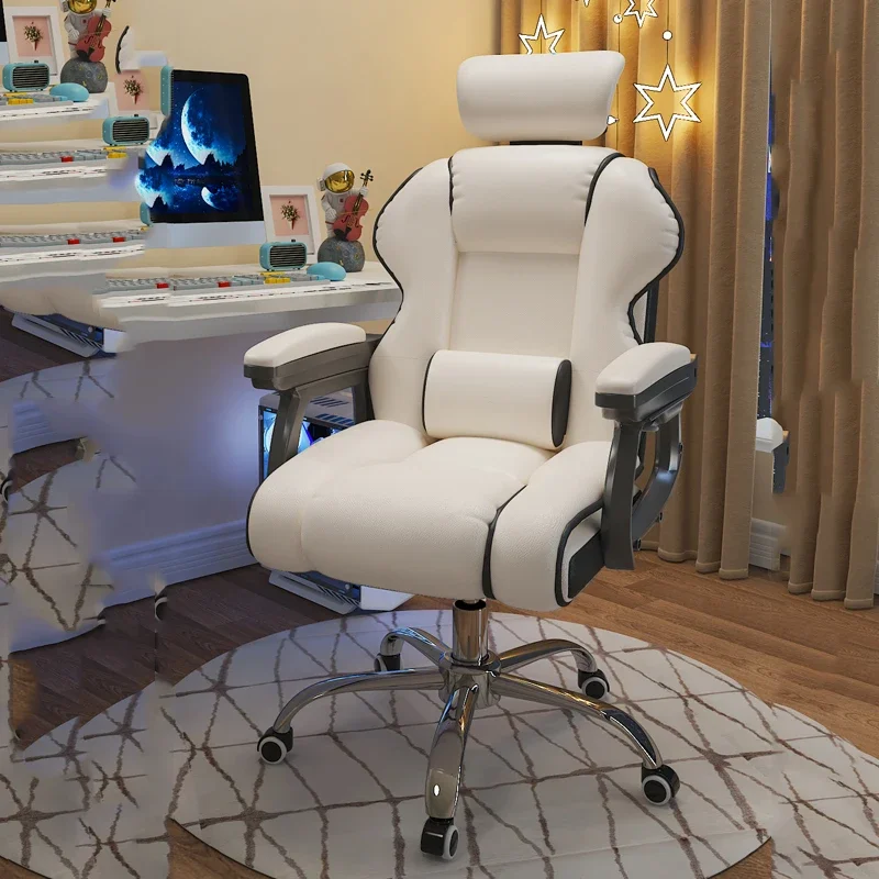 

Cushion Leather Office Chair Full Body Handle Recliner Lazy Gaming Chair Recliner Comfortable Silla Giratoria Home Furnitures