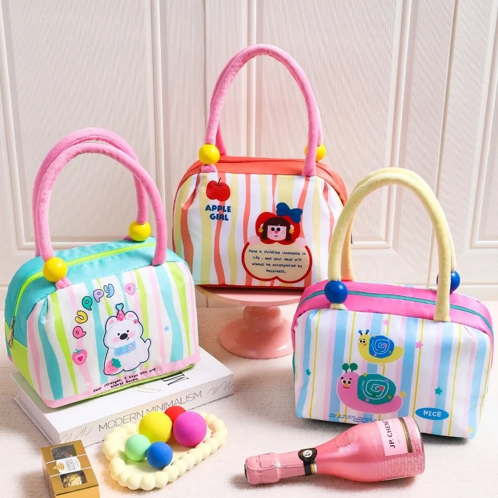 الكرتون طباعة معزول حقيبة الغداء سعة كبيرة الألومنيوم احباط في الهواء الطلق حقيبة تخييم حفظ الطازجة المحمولة الطلاب حقيبة الغداء #4