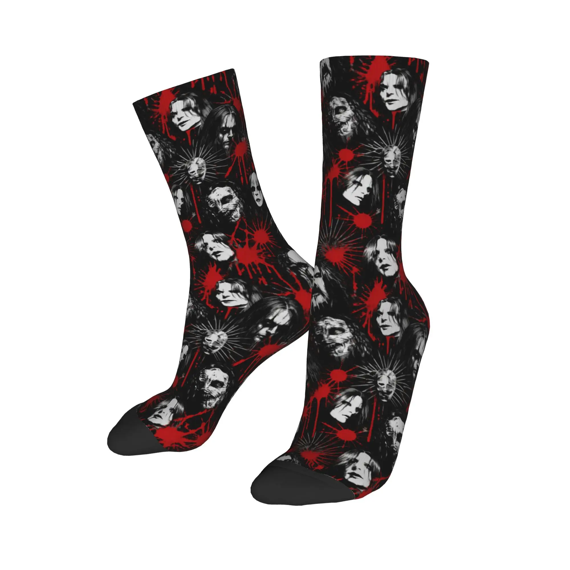 Maggots SlipknotsS Horror Stockings  Fashion Socks Women Men Socks Autumn Running Sports Graphic Non-Slip Socks Birthday Present