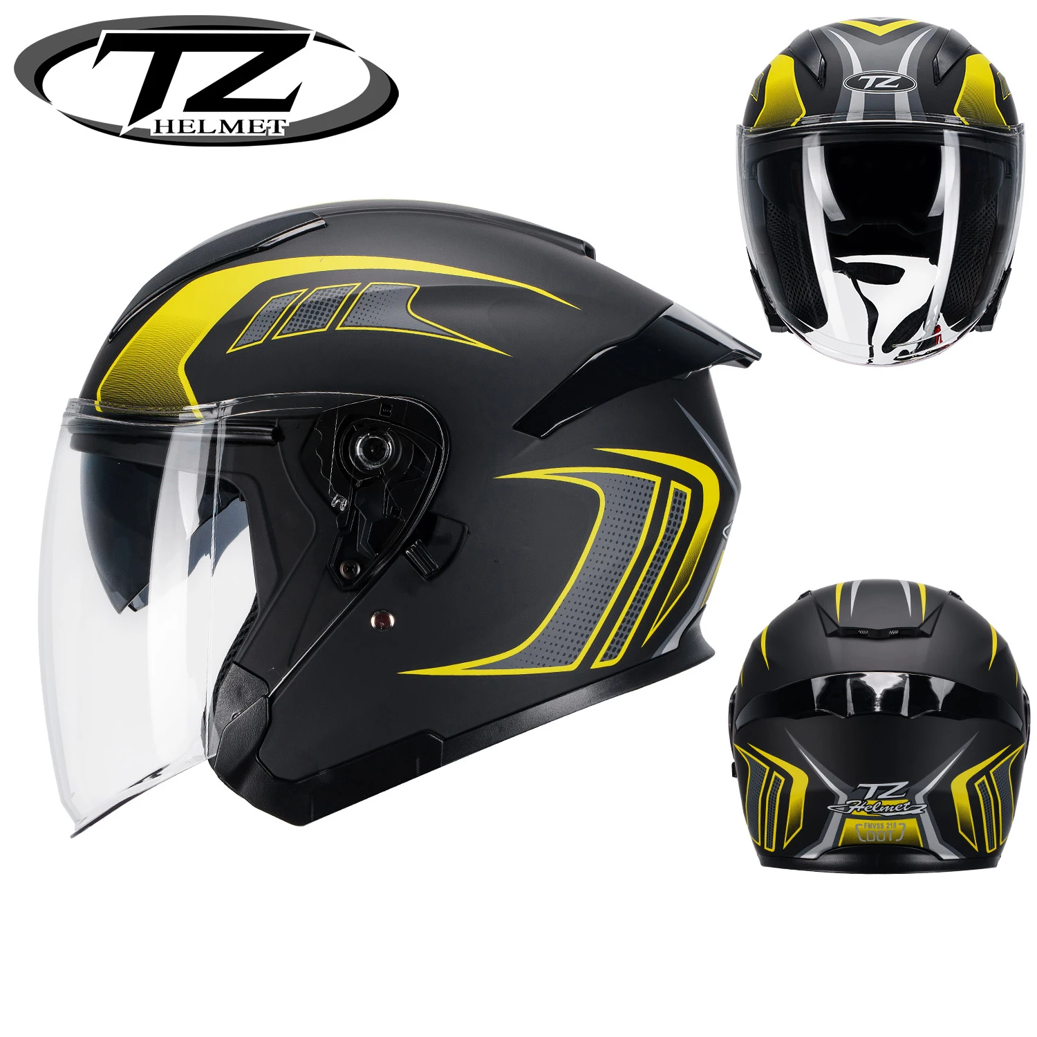 

Motorcycle Electric Bicycle Helmet Four Seasons Double Lenses Racing Half Helmets Motorbike Helmet Medio Casco