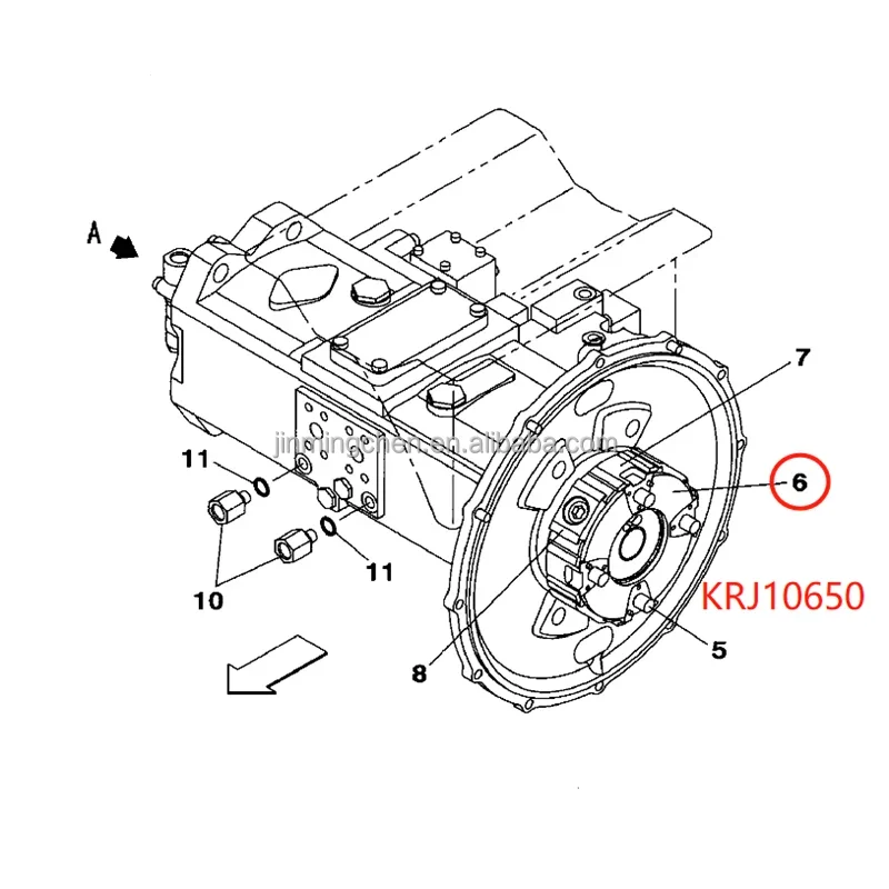 Suku cadang mesin Ekskavator asli KRJ10650 CX210B CX210C CX240B CX250C CX225SR