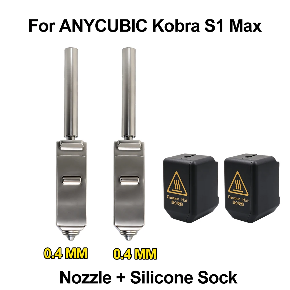 Upgrade-Bimetall-Düse für Anycubic S1 Max/Combo Druckkopf-Baugruppe mit Silikonsocke für Anycubic Kobra S1 Max Combo Teile
