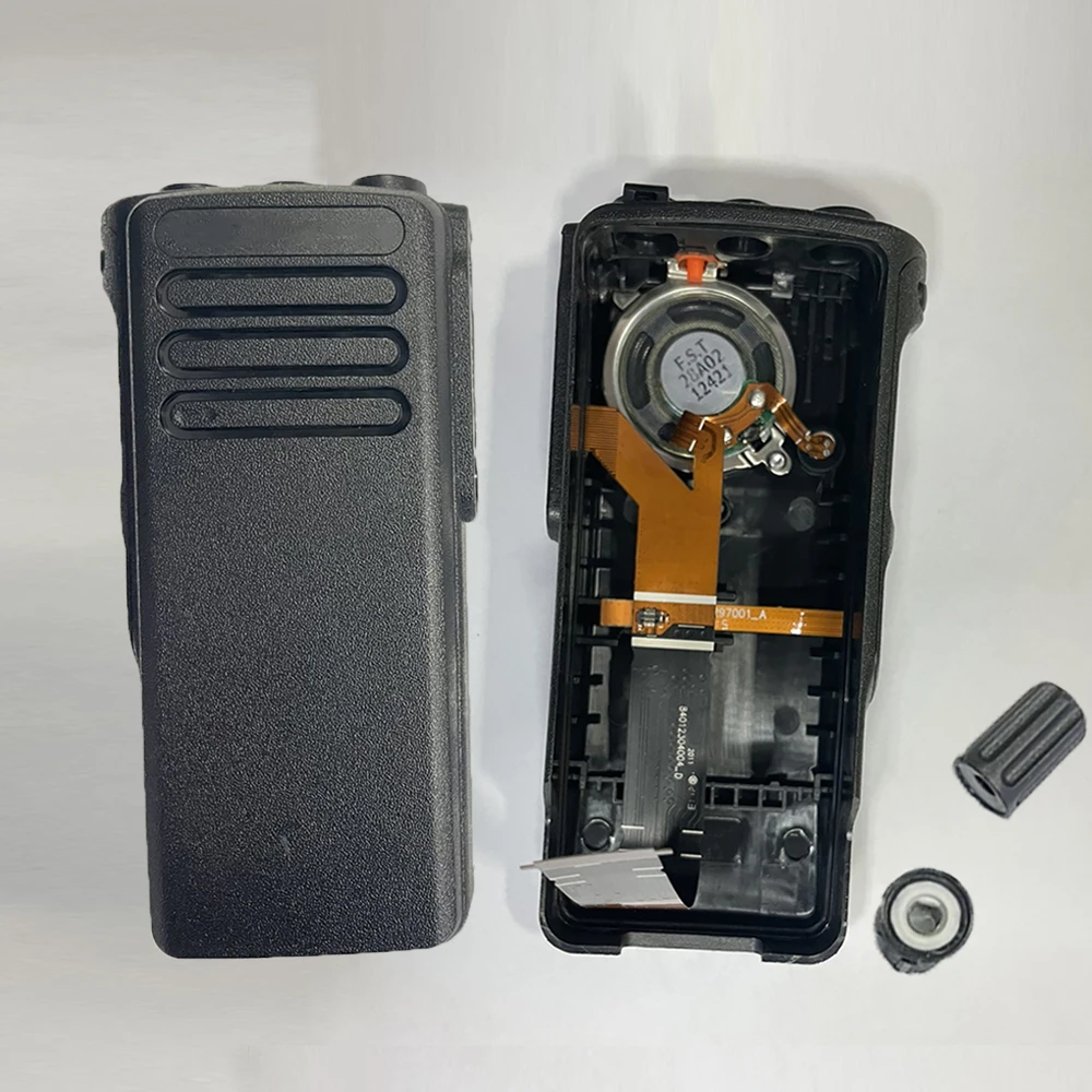 Walkie-Talkie Black Housing Case Front Cover Shell with Speaker Flex Cable Volume Channel Knobs For M GP328D Radio Accessories