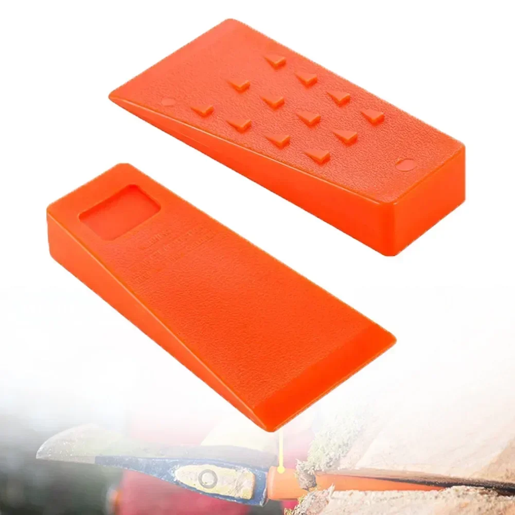 14cm Orange Plastic Felling Wedge Felled Chock Tree Cutting Wedge Spiked Wedge Woodcutting Tool Chain Saw Feller Bunchers