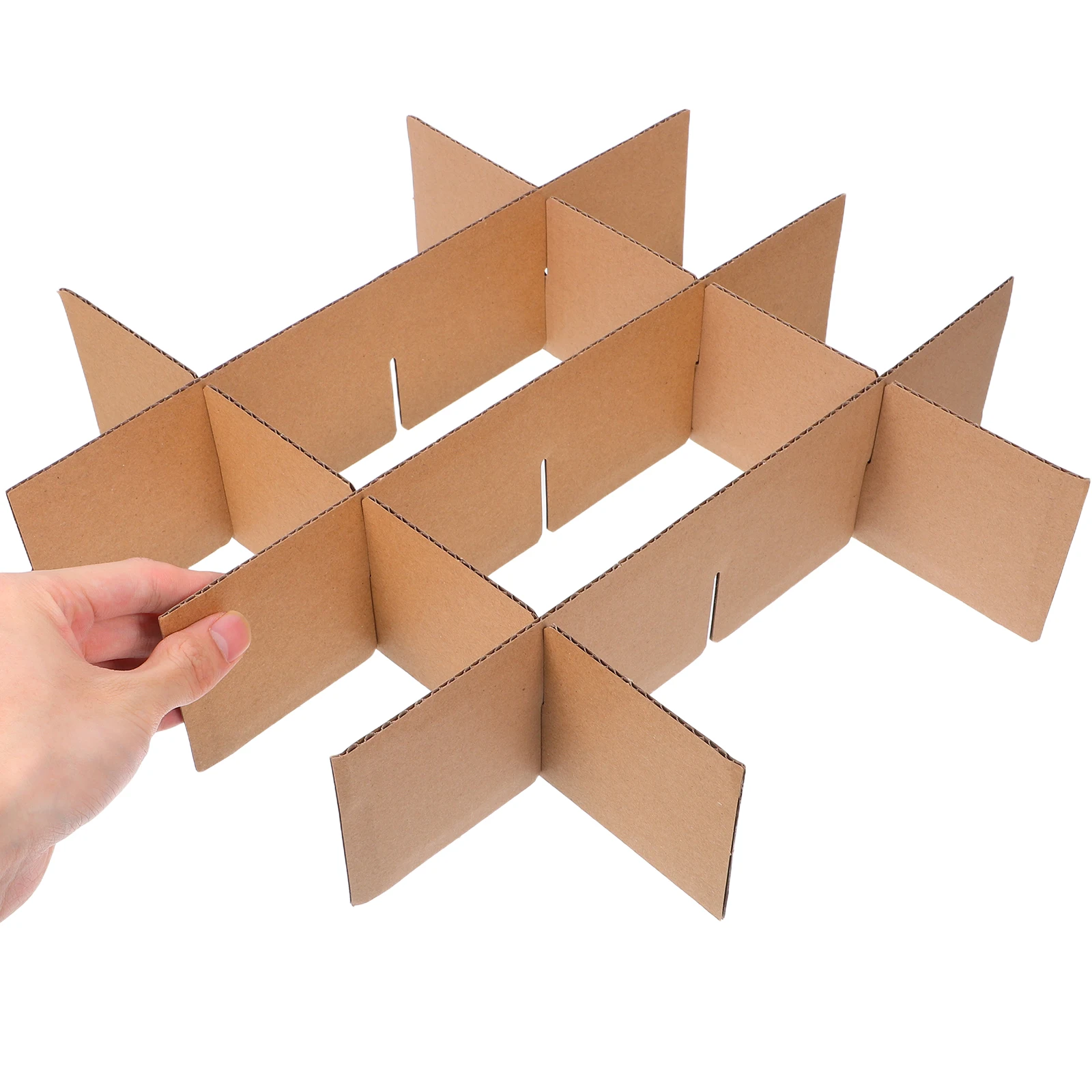 

5pcs Paper Box Divider Grid Design For Glassware Packaging Sturdy Shipping Protection Moving Supplies Divider For Fragile Items