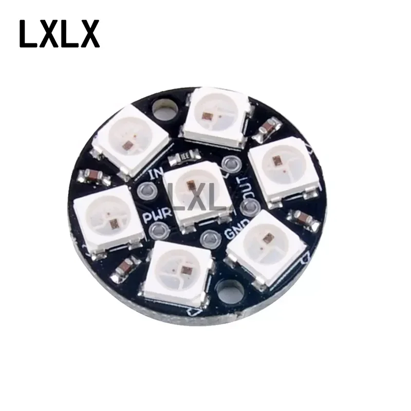 1pcs WS2812 5050 RGB LED Built-in Full Color Driver Phantom Light Development Board Module Square Circle Ring Bar LED Light